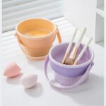 Makeup Brush Cleaning Bowl with Drying Rack Silicone Brush & Beauty Sponge Cleaner Storage Organizer Tool Set